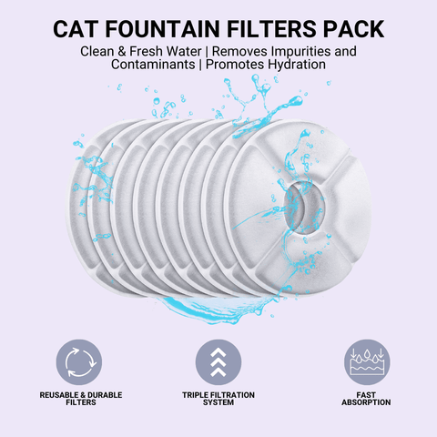Cat Fountain Filters 4 Pack