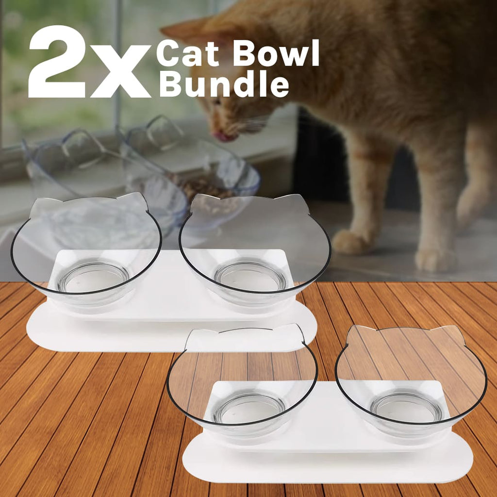 Orthopedic Cat Bowl Double Bundle