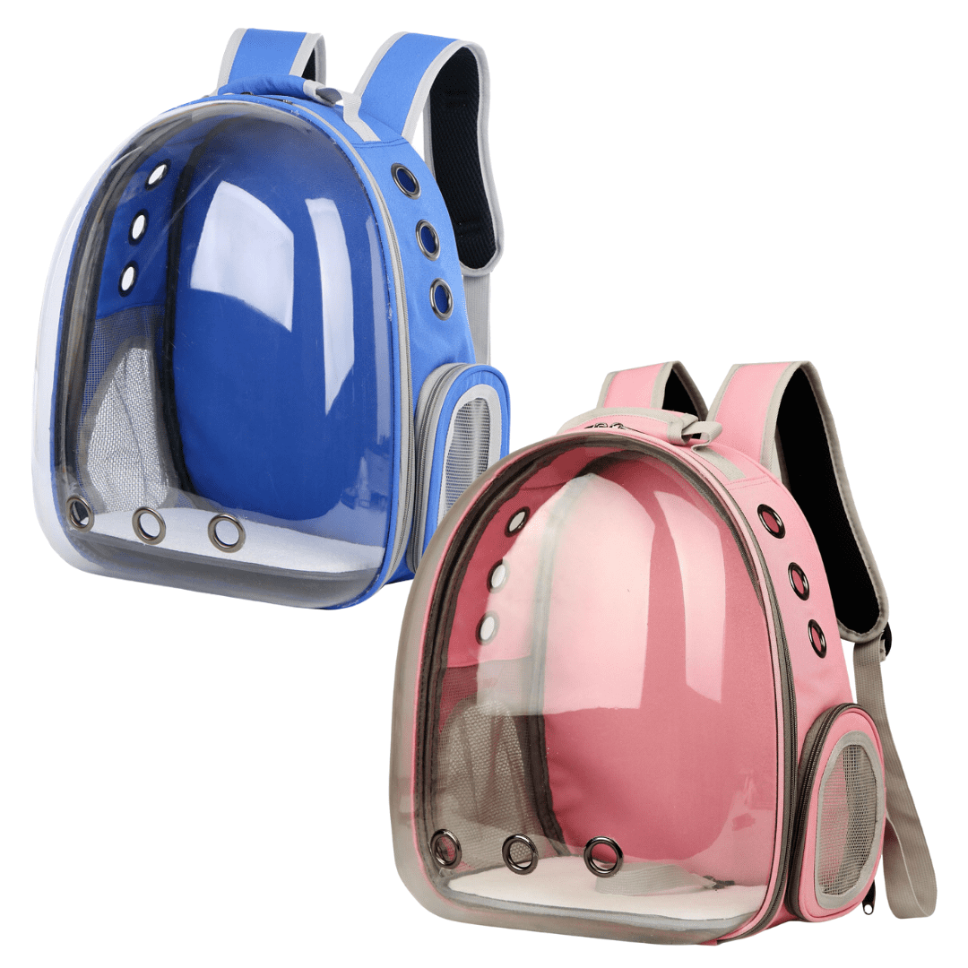Breathable Transparent Cat Pet Carrier Backpack Double Bundle
