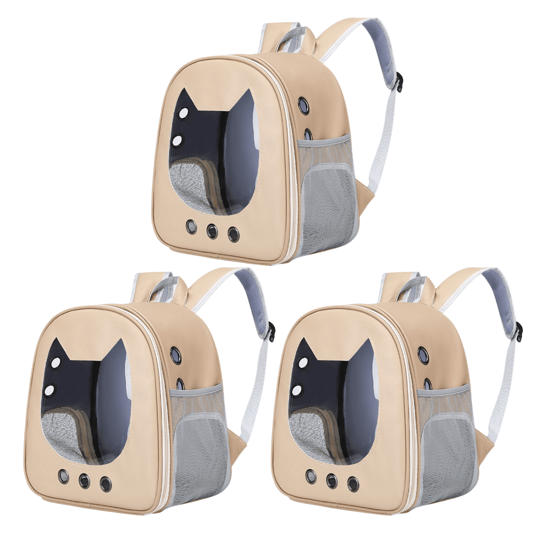 Portable Travel Cat Pet Carrier Backpack Triple Bundle